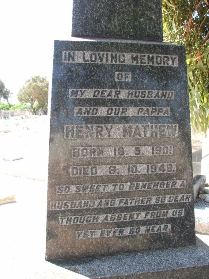 MATHEW Henry 1901-1949