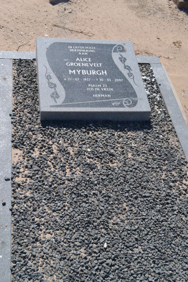 MYBURGH Alice Groenevelt 1937-2007