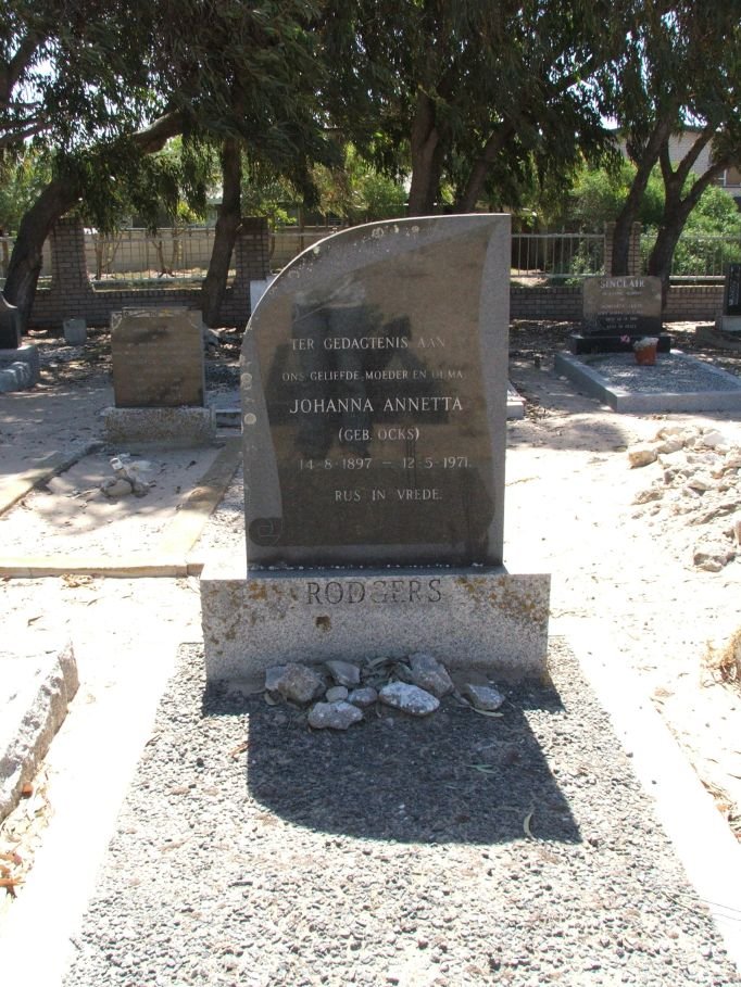 RODGERS Johanna Annetta nee OCKS 1897-1971