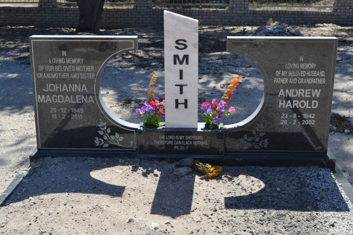 SMITH Andrew Harold 1942-2002 &amp; Johanna Magdalena 1949-2011