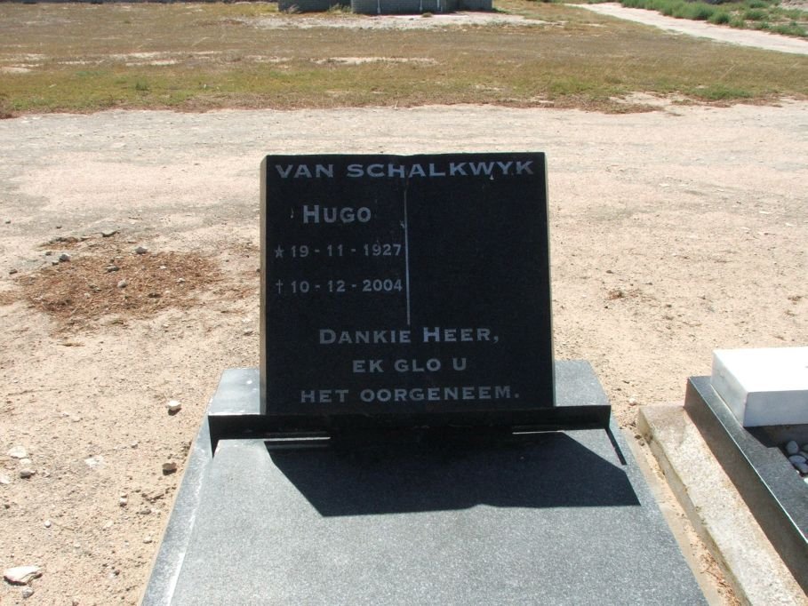 SCHALKWYK Hugo, van 1927-2004