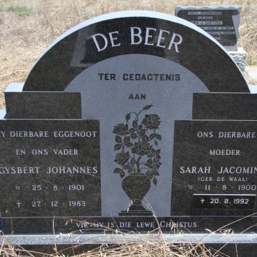 BEER Gysbert Johannes,de 1901-1983 &amp; Sarah Jacomina DE WAAL 1900-1992