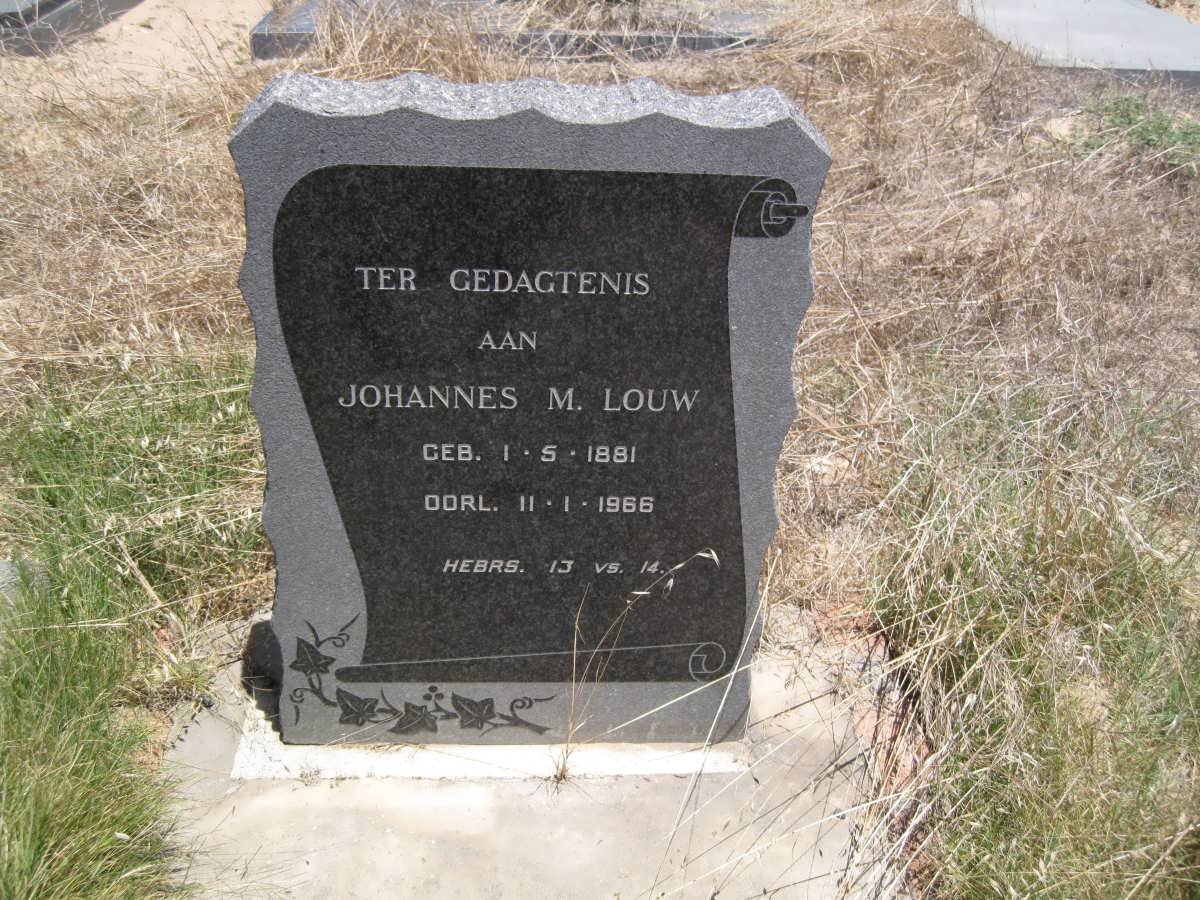 LOUW Johannes M. 1881-1966