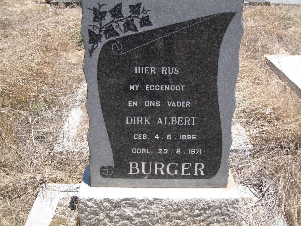 BURGER Dirk Albert 1896-1971