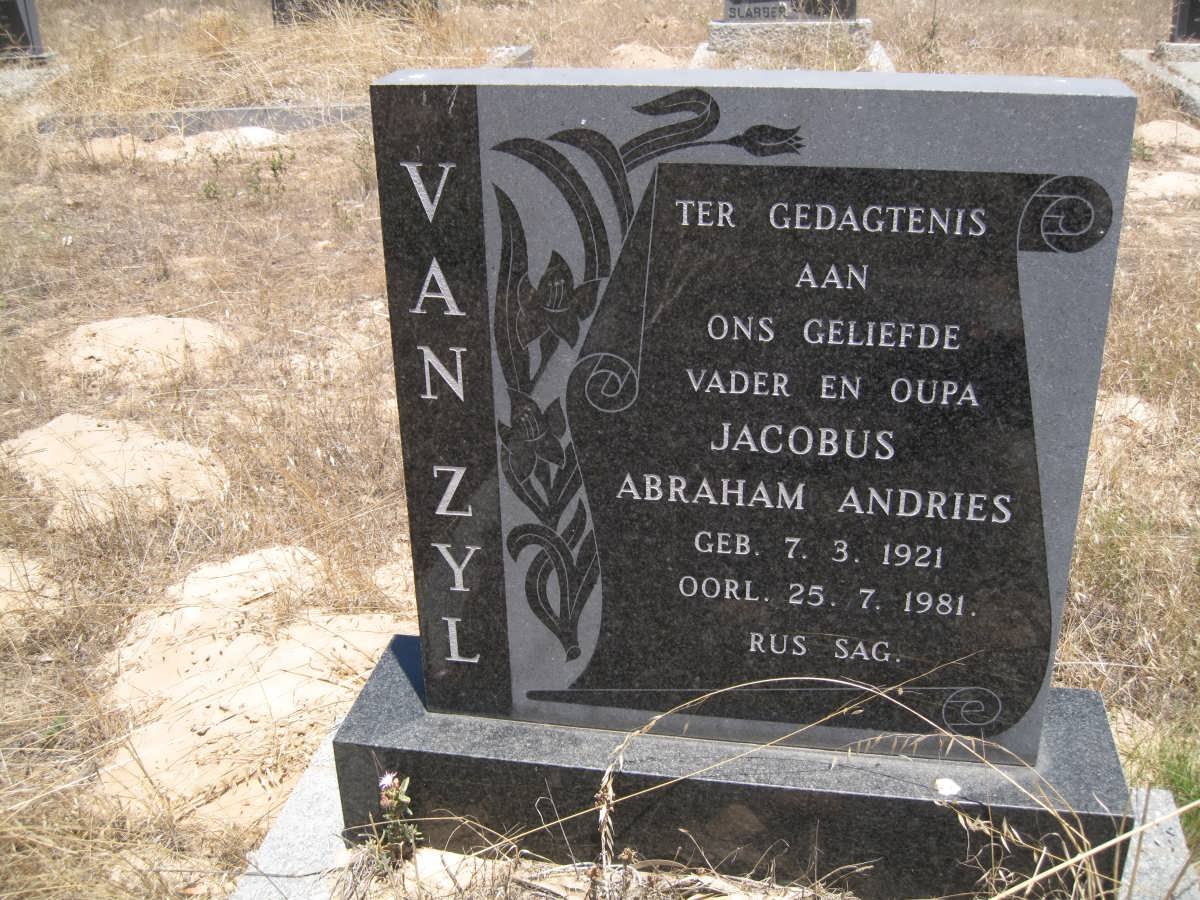 ZYL Jacobus Abraham Andries, van 1921-1981