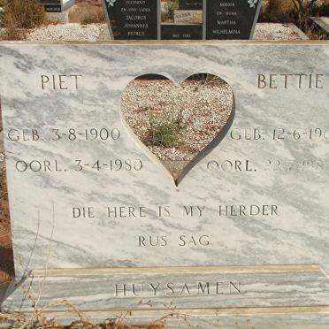 HUYSAMEN Piet 1900-1980 &amp; Bettie 1903-1986