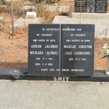 SMIT Gideon Jacobus Nicolaas 1911-1998 &amp; Maaitjie Christine LAUBSCHER 1920-