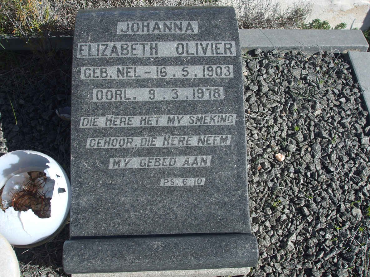 OLIVIER Johanna Elizabeth 1903-1978