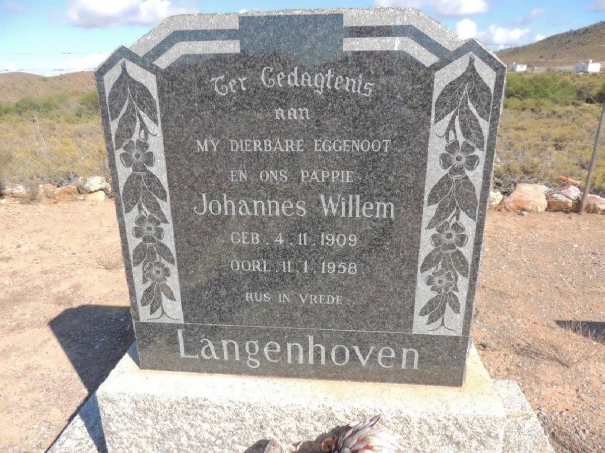 LANGENHOVEN Johannes Willem 1909-1958