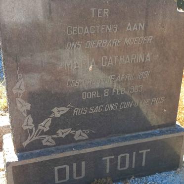 TOIT Maria Catharina, du nee CROUS 1891-1963