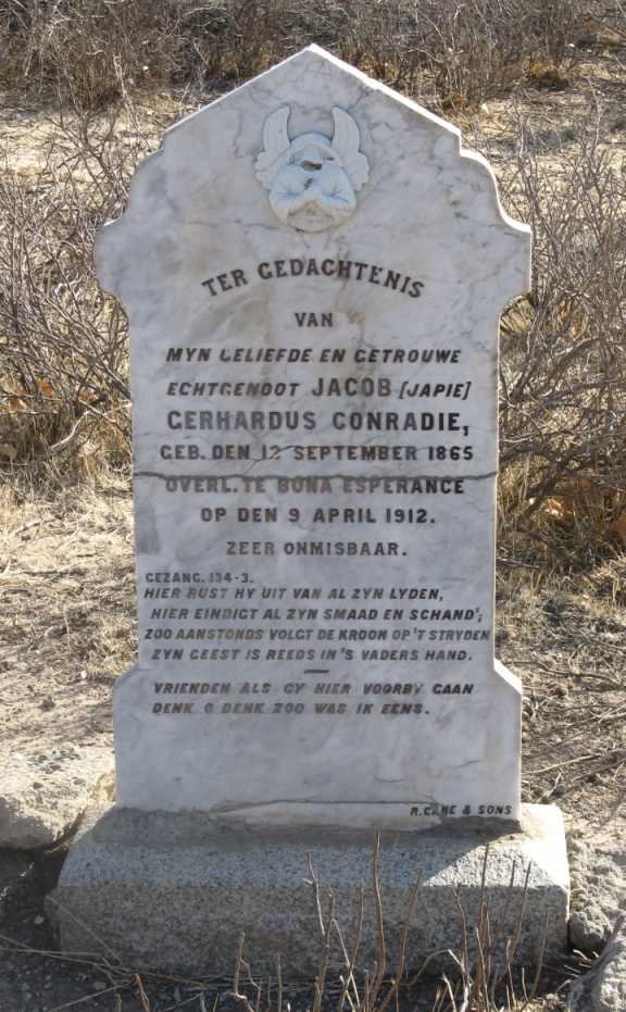 CONRADIE Jacob Gerhardus 1865-1912