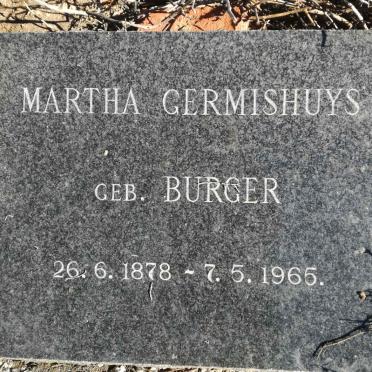 GERMISHUYS Martha nee BURGER 1878-1965