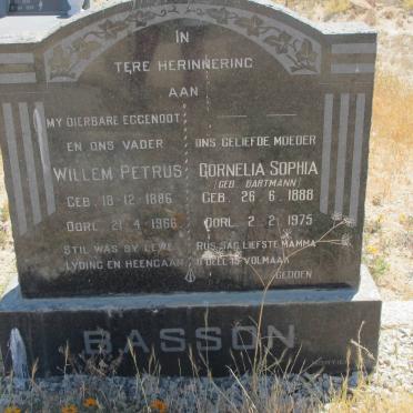 BASSON Willem Petrus 1886-1966 &amp; Cornelia Sophia BARTMANN 1888-1975  