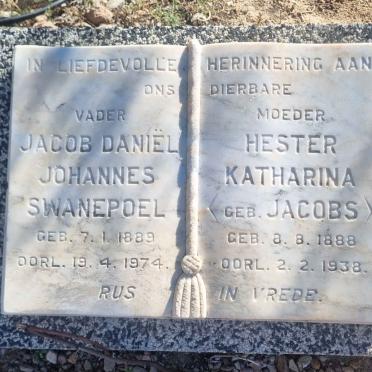 SWANEPOEL Jacob Daniel Johannes 1889-1974 & Hester Katharina JACOBS 1888-1938