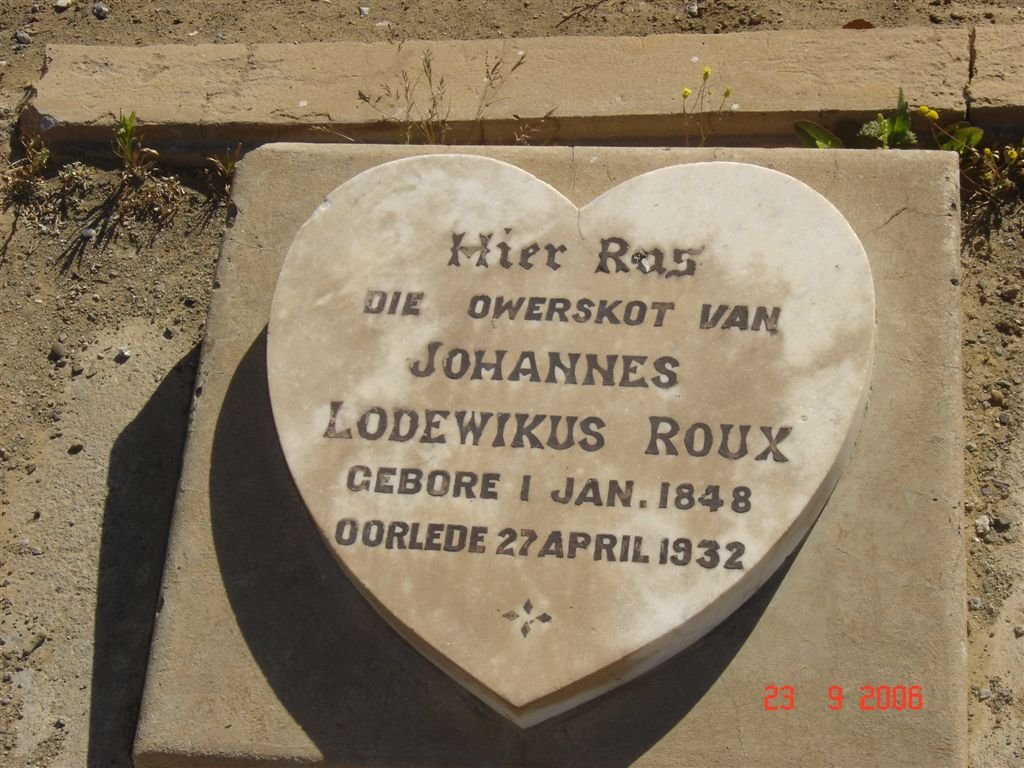 ROUX Johannes Lodewikus 1848-1932