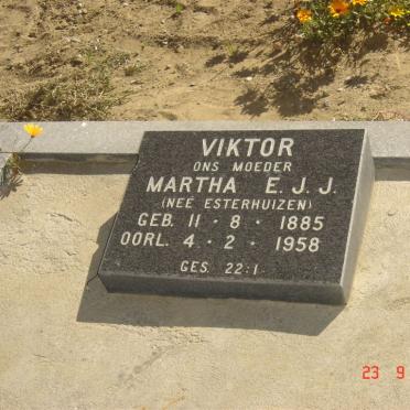 VIKTOR Martha E.J.J. nee ESTERHUIZEN 1885-1958