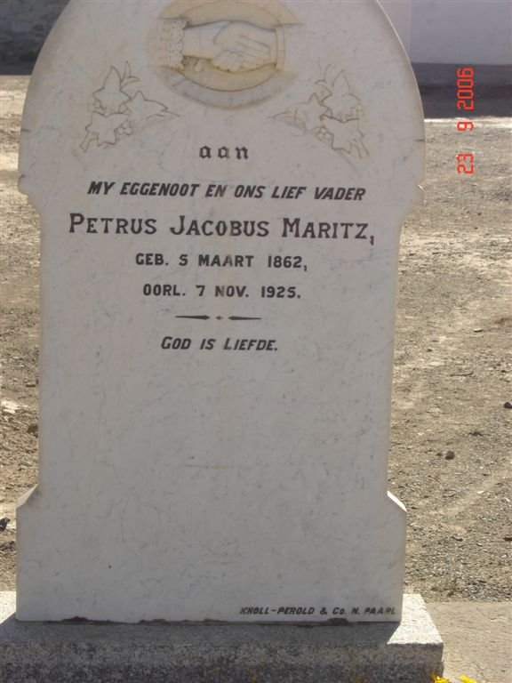 MARITZ Petrus Jacobus 1862-1925