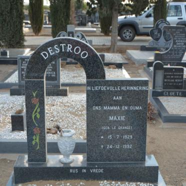 DESTROO Maxie nee LE GRANGE 1929-1992