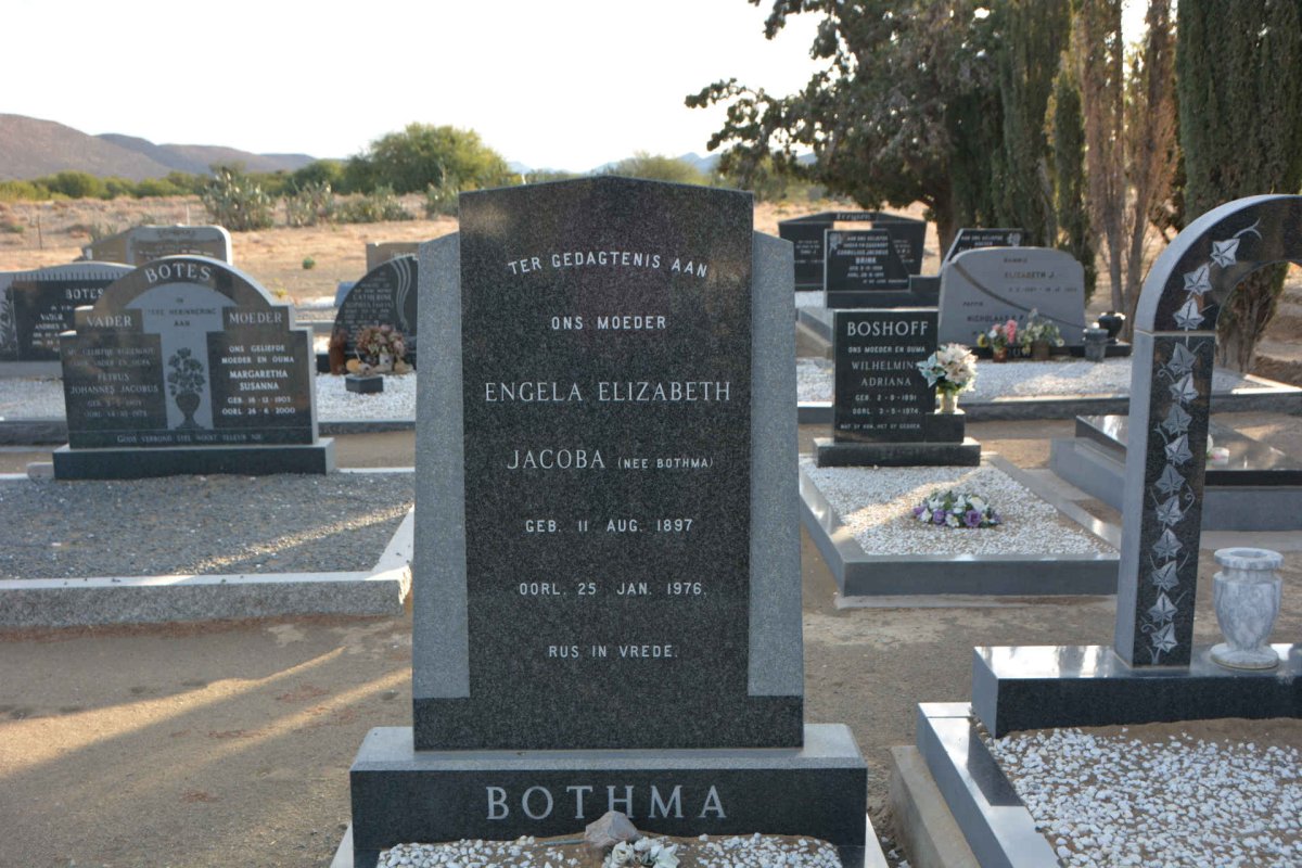 BOTHMA Engela Elizabeth Jacoba nee BOTHMA 1897-1976