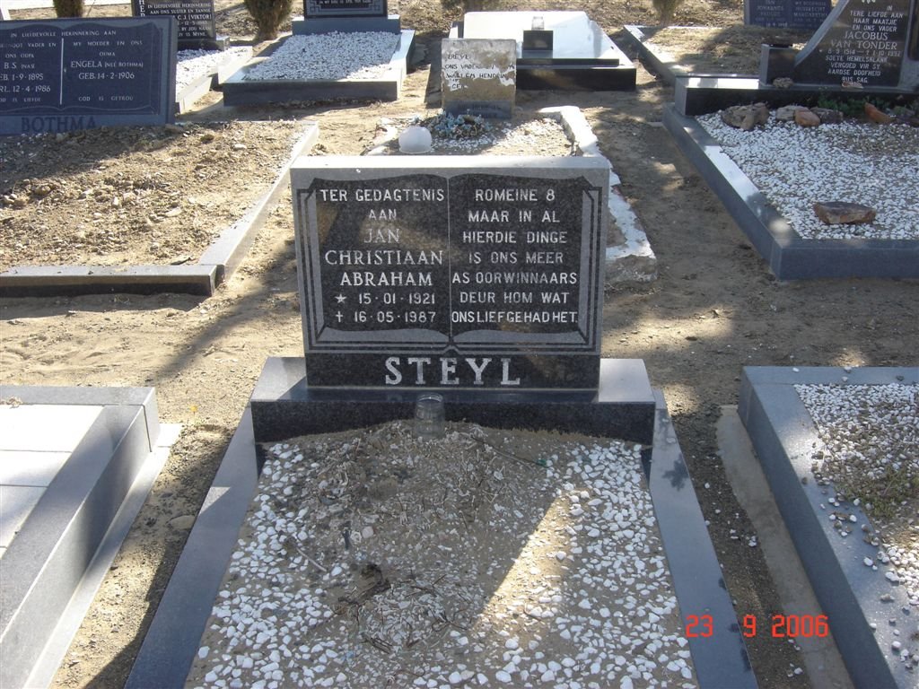 STEYL Jan Christiaan Abraham 1921-1987