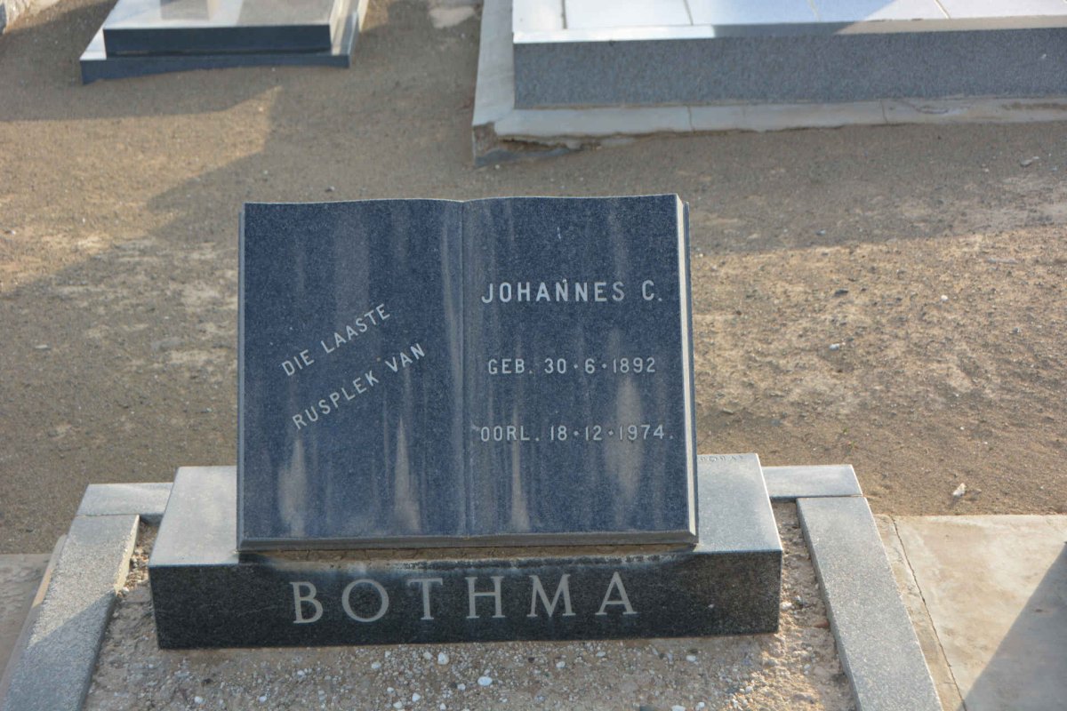 BOTHMA Johannes C. 1892-1974