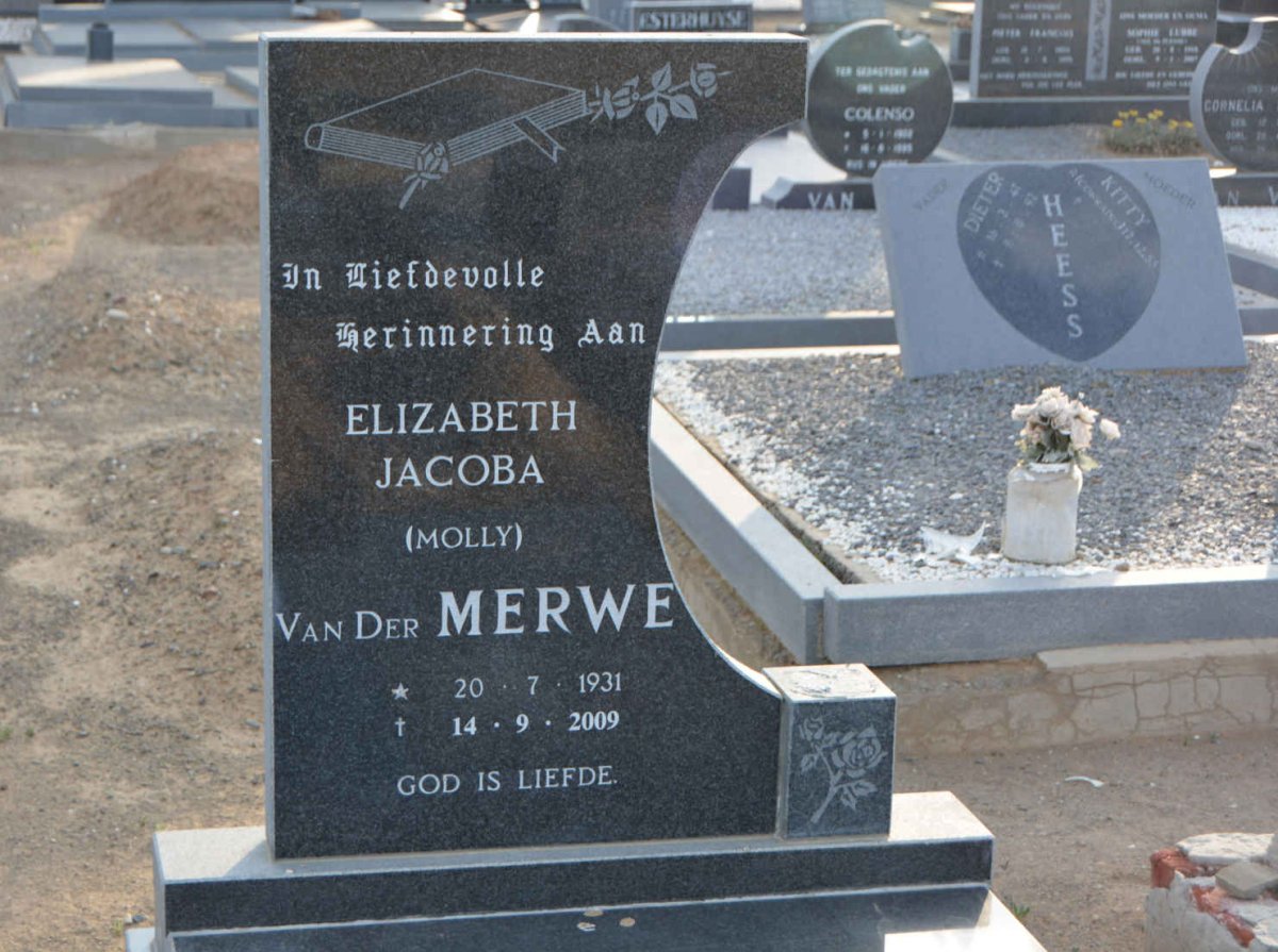 MERWE Elizabeth Jacoba, van der 1931-2009