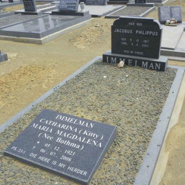 IMMELMAN Jacobus Philippus 1917-2003 &amp; Catharina Maria Magdalena BOTHMA 1923-2008