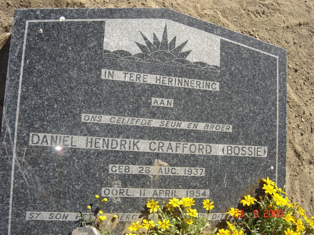 CRAFFORD Daniel Hendrik 1937-1954