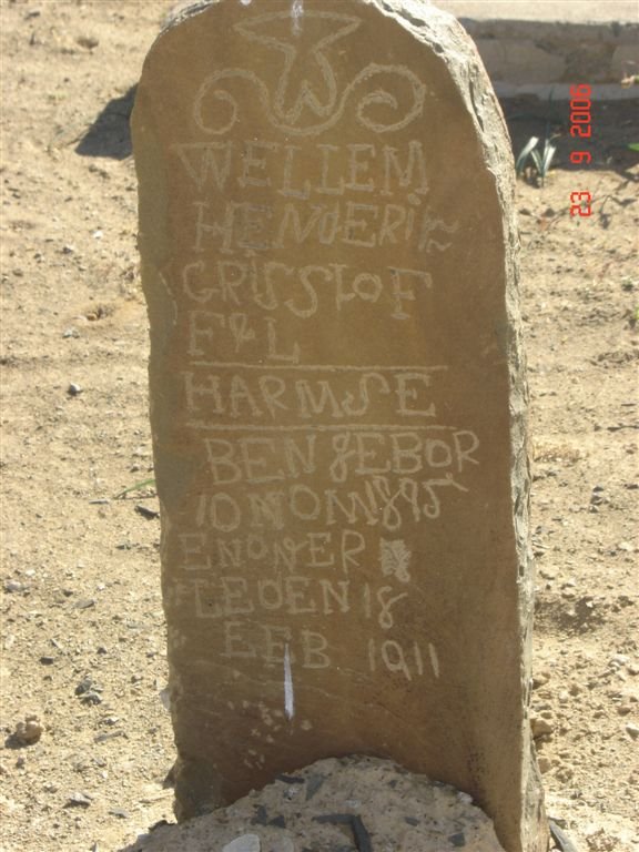 HARMSE Willem Henderik Christoffel F.L. 1895-1911
