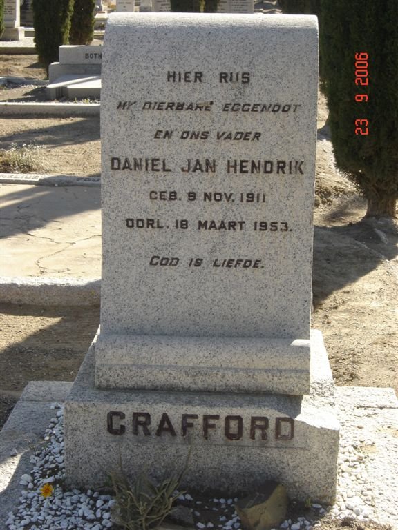 CRAFFORD Daniel Jan Hendrik 1911-1953