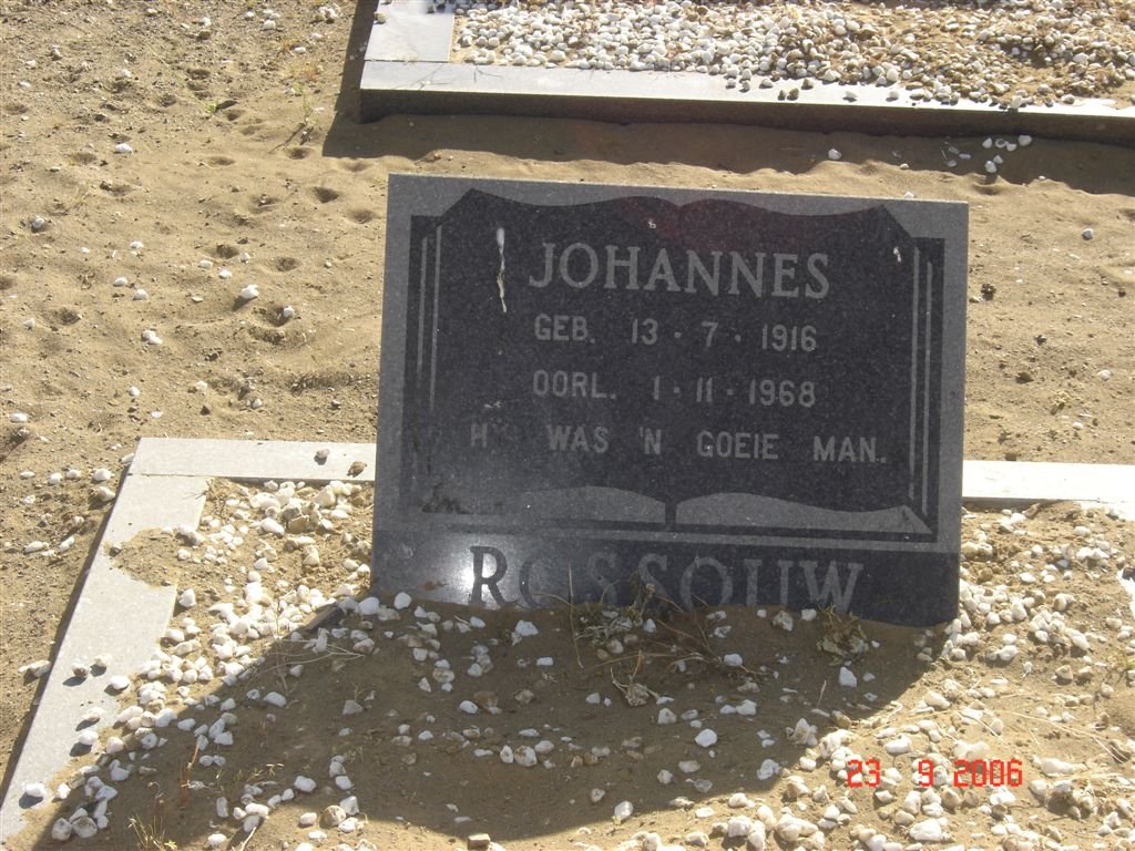 ROSSOUW Johannes 1916-1968