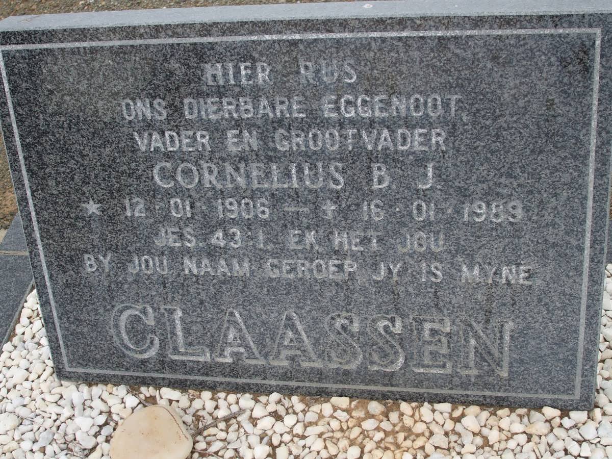 CLAASSEN Cornelius B.J. 1906-1989