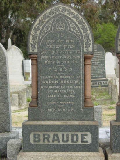 BRAUDE Aaron -1921