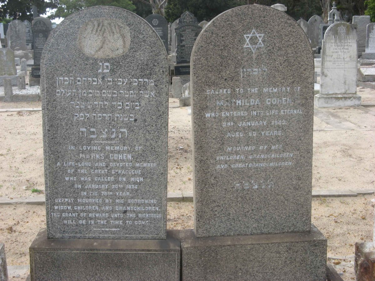 COHEN Marks -1925 &amp; Mathilda -1943