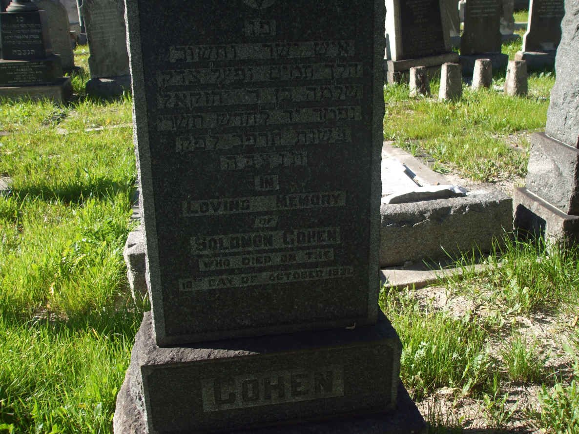 COHEN Solomon -1922