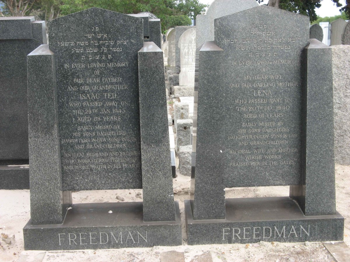 FREEDMAN Isaac Ted -1943 & Lena -1940