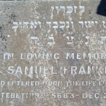 FRANKLIN Samuel  -1922
