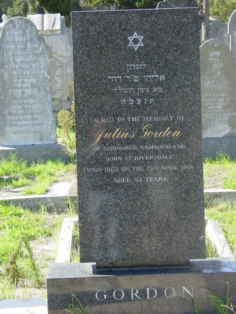 GORDON Julius -1974