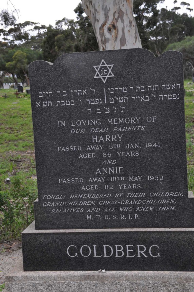 GOLDBERG Harry -1941 &amp; Annie -1959
