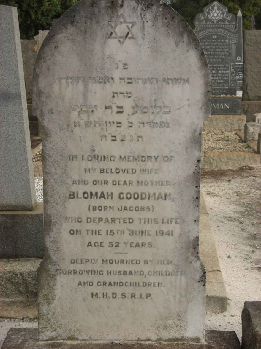 GOODMAN Blomah nee JACOBS -1941