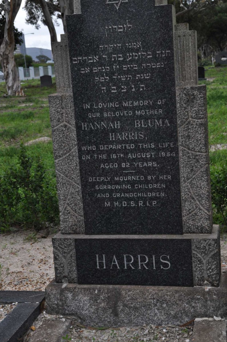 HARRIS Hannah Bluma -1954