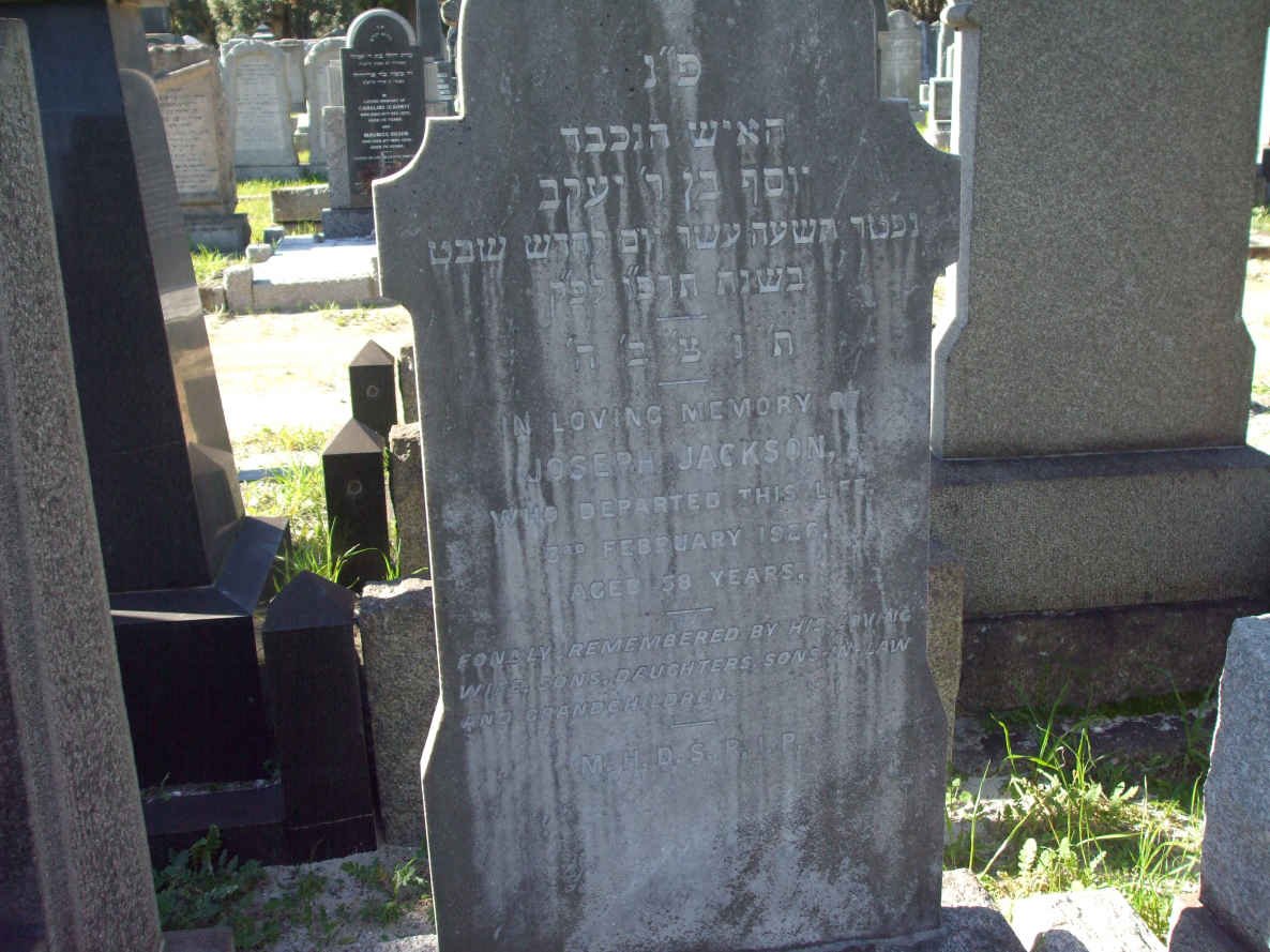 JACKSON Joseph -1926 