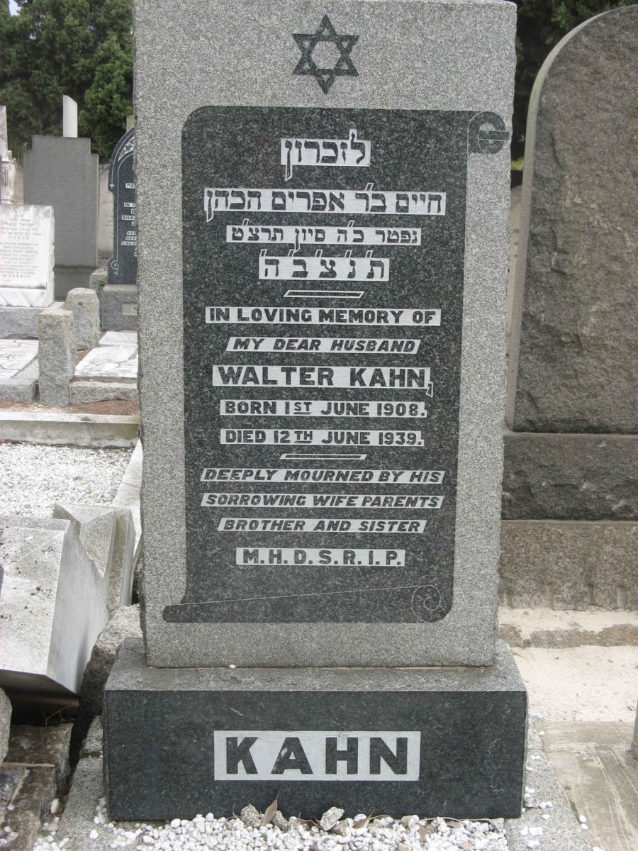 KAHN Walter 1908-1939