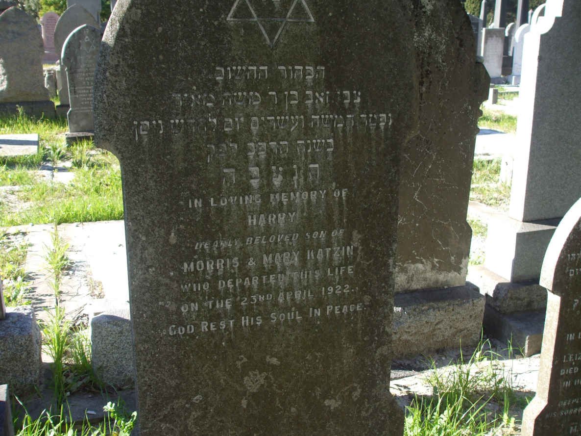 KATZIN Harry -1922