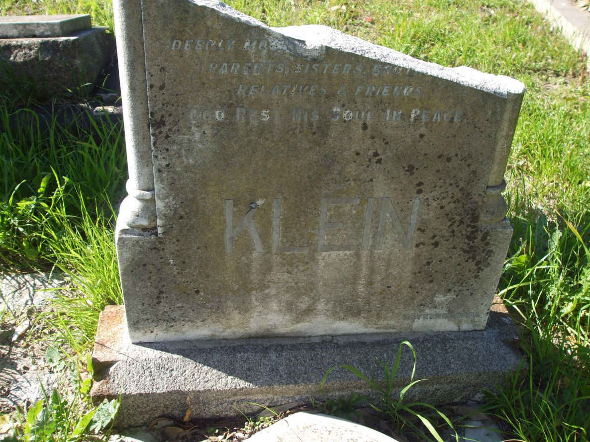 KLEIN Joseph  -1916 :: KLEIN Jacob  -1922