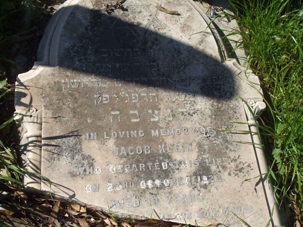 KLEIN Jacob  -1922 