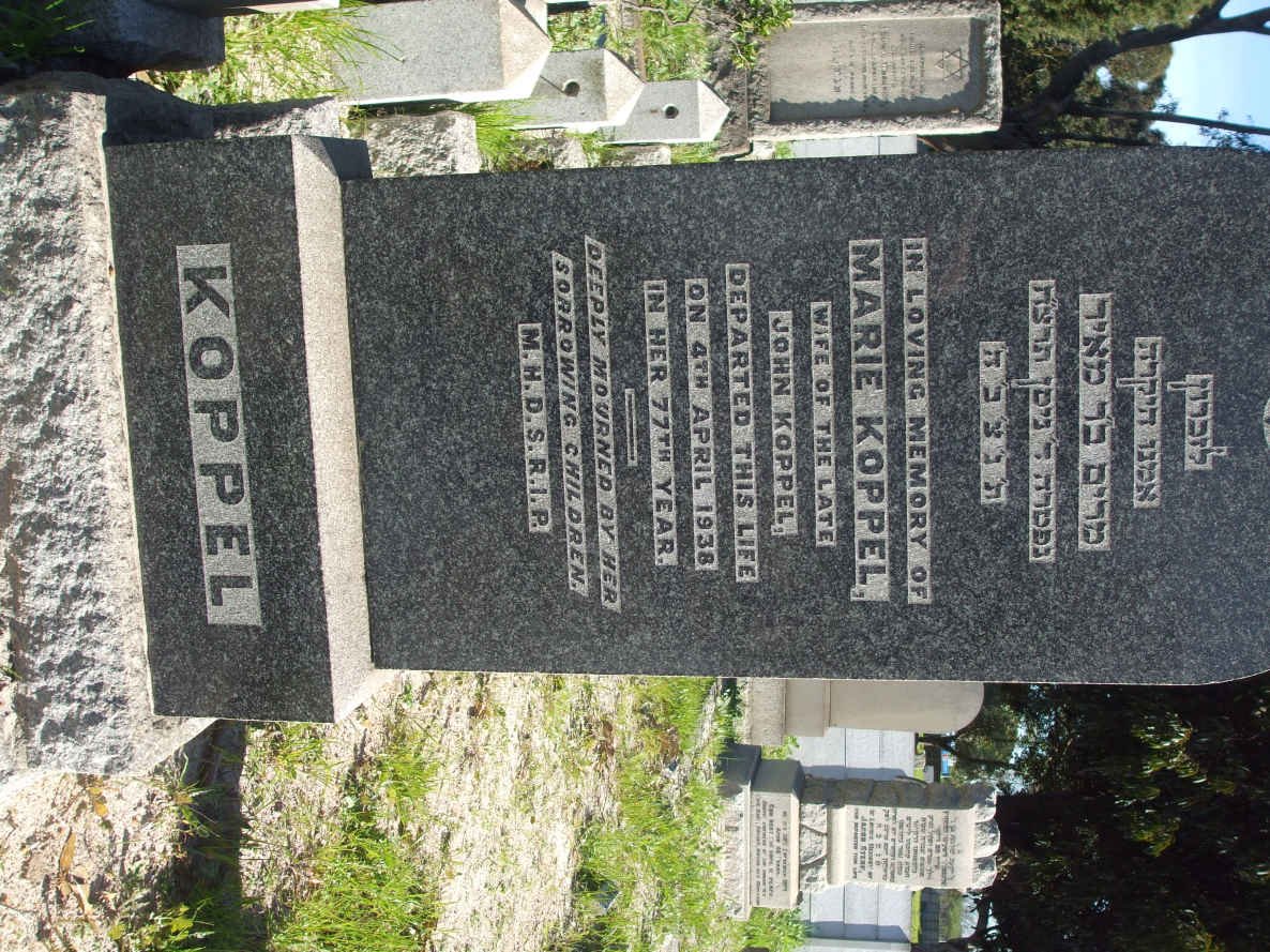 KOPPEL Marie  -1938 