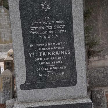 KRAINES Yetta -1937