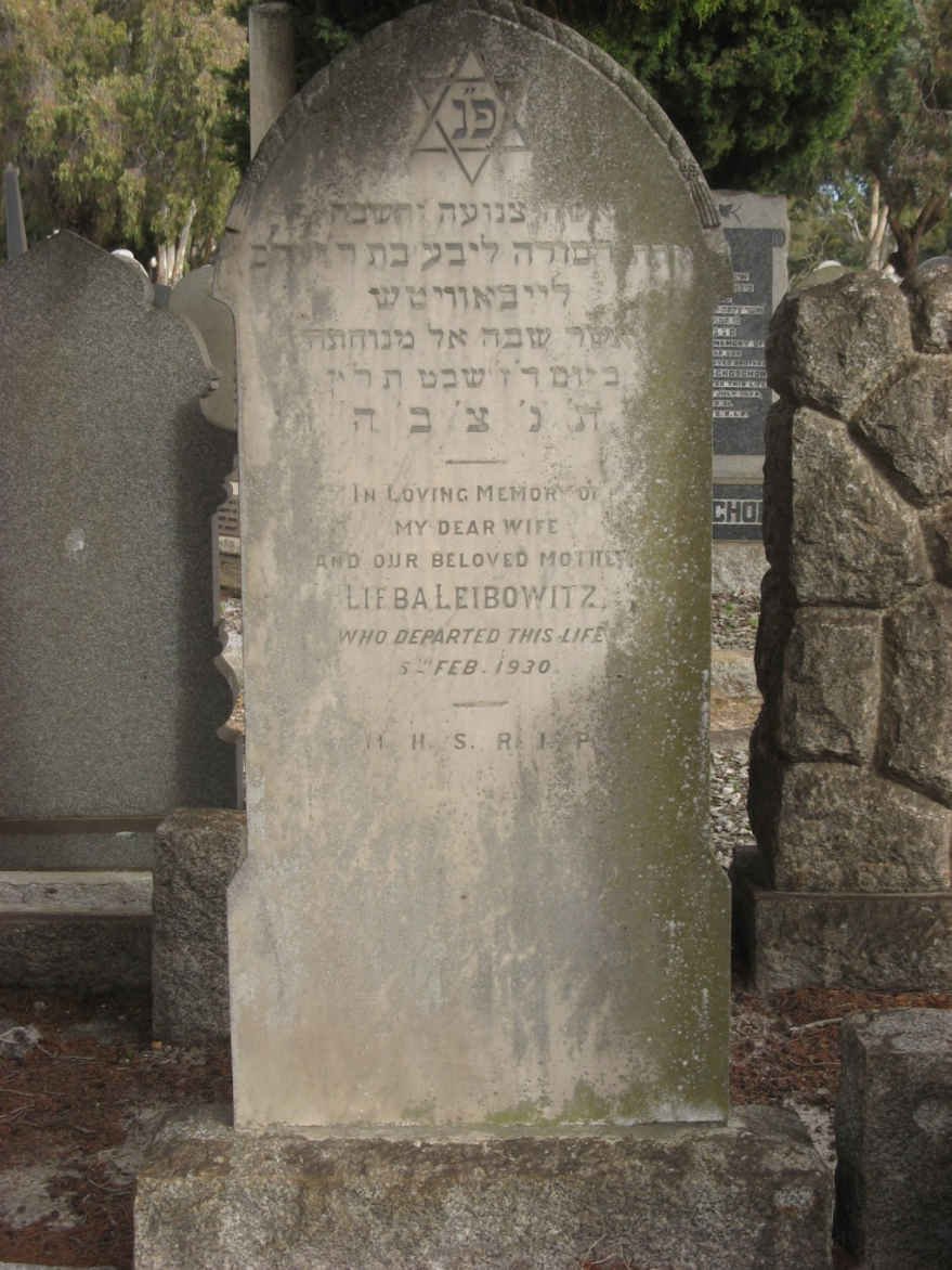 LEIBOWITZ Lieba -1930