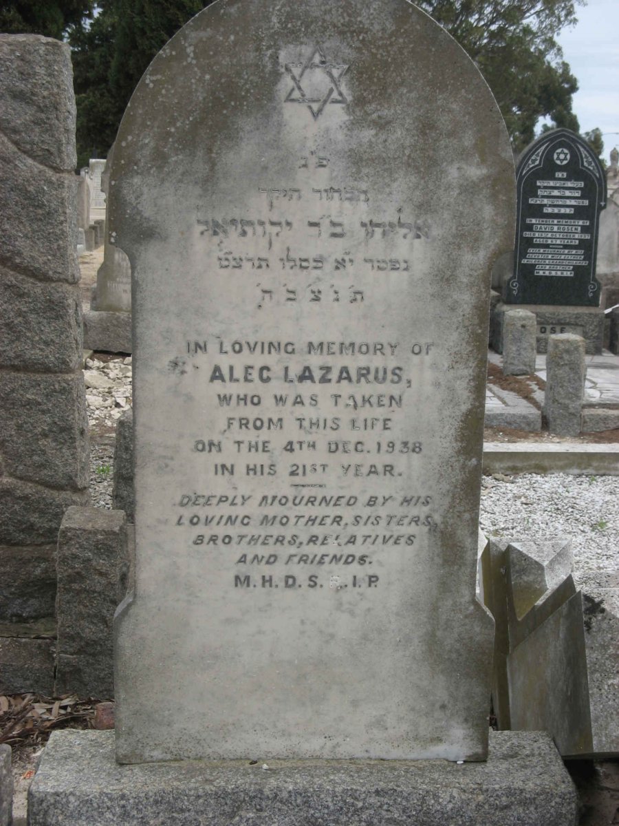 LAZARUS Alec -1938